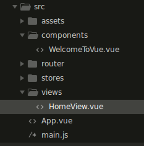 Vue App folder structure